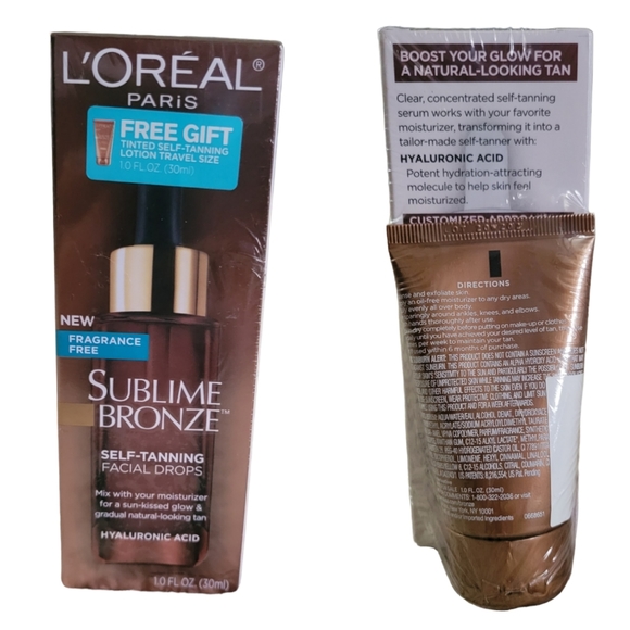 L'ORÉAL Sublime Bronze Self Tanning Facial Drops (New) - Picture 2 of 6